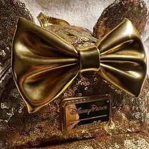 Disney | Bags | Disney Minnie Mouse Yellow Golden Sequin 